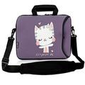 RICHEN 17 inch Laptop Shoulder Bag Carrying Case Computer PC Cover Pouch with Handle Fits 15.6/16/17/17.3/17.4 inch Laptop Notebook (16-17.3 inch Cute Cat)