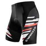 Mens Padded Bike Shorts Sponeed 4D Bicycles Shorts Quick-Dry Cycling Sports Wear Red M