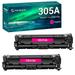 305A 305X Compatible Toner Cartridge Replacement for HP 305A CE411A MFP M451nw M451dn M451dw M475dw M475dn Pro 300 MFP M375nw M351A Printersï¼ˆMagenta 2-Pack)