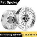 21X3.5 18X5.5 Chrome Fat Spoke Wheels for Harley Touring Bagger FLHTK FLHTCU 09-21