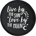 Black Tire Covers - Tire Accessories for Campers SUVs Trailers Trucks RVs and More | Live by The Sun Love by The Moon Black 33 Inch