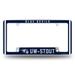 Rico Industries Wisconsin-Stout College 12 x 6 Chrome Classic All Over Automotive License Plate Frame for Car/Truck/SUV