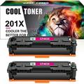 Cool Toner Compatible Toner Replacement for CF403X for Use with Color LaserJet Pro M252dw M252n Color LaserJet Pro MFP M277dw M277n M277c6 M274n Printer Ink (Magenta 2-Pack)
