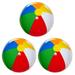 3 Piece 9.84inch Rainbow Inflatable Beach Ball Rainbow Color Balloon Toy For Kids Pool Party Summer Gift