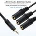 Deyuer Audio Extension Cable Universal 1 to 3 Ways PVC 3.5mm 1 Male to 3 Female Audio Splitter Adapter for Headphone