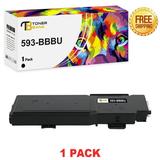 Toner Bank 1-Pack Compatible Toner for Dell 593-BBBU Color Laser Printer C2660dn C2665dnf Printer Replacement Toner Ink Black