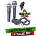Fat Toad Vocal Microphones with XLR Mic Cables & Clips (2 Pack) - Cardioid Dynamic Handheld Unidirectional for Studio Recording Live Stage Singing DJ Karaoke - Pro Audio 20ft Mic Cords 3-Pin Wire