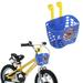 Kid Boy s Bike Basket MINI-FACTORY Cute Cartoon Blue Shark Attax Pattern Bicycle Handlebar Basket for Boys