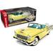 1955 Chevrolet Bel Air Convertible Harvest Gold Yellow and India Ivory 1/18 Diecast Model Car by Auto World