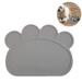 Pet Food Mat Dog Bowl Mat Cat Food Mat Water Placemat Mat Paw Shape Silicone Non-Slip Mat Washable Dog Mat for Food and Water for Floors Cleanliness