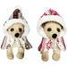 SPRING PARK Dog Cat Clothes Soft Warm Coat Coral Fleece Pet Christmas Snowflake Cloak Outfits Costumes