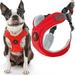 Gooby Escape Free Memory Foam Harness - Red Small - Escape Free Step-In Harness with Memory Foam for Small Dogs and Medium Dogs Indoor and Outdoor use