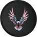 Black Tire Covers - Tire Accessories for Campers SUVs Trailers Trucks RVs and More | Patriotic American Bald Eagle Flag Black 33 Inch