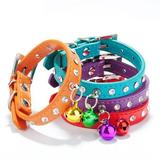 Shulemin Collar Adjustable Cat Collar with Bells Breakaway for Pet Red XS