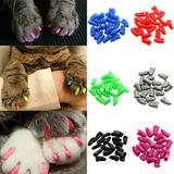 Flmtop 100Pcs Pet Dog Cat Paw Claw Soft Silicone Nail Caps Protective Covers Sheath Anti-Scratch