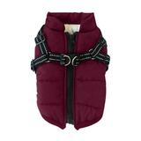 Pet Dog Jacket Vest Waterproof Thick Fleece Warm Coat for Puppy Cat Winter Cold Weather Apparel Purple XL
