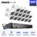 ANNKE 4K Ultra HD 16CH DVR Security System 16PCS 5MP Super HD Camera True Full Color Night Vision Outdoor Indoor Security Camera Kit with 1T Hard Drive Disk