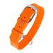 WAUDOG Glamour Plus Soft Leather Dog Collar | Dog Collars for Small Medium Large Dogs Lightweight & Soft Padded Leather Collar with Beautiful Colors | Handmade with Real Genuine Leather - Orange