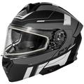 Castle CX935 Raid Modular Dual Pane Shield Snow Helmet Matte Charcoal/Silver MD