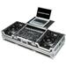 Marathon Flight Road Case MA-CDJ2K19WLT Coffin Holds 2 x Large Format CD Players: Pioneer with 12-Inch Mixer and Laptop Shelf with Wheels