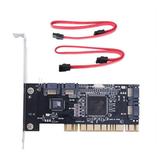 4 Ports PCI SATA Controller Card with Two Sata Cables for Desktop PC