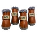 Susenc Dog Shoes Winter Anti-slip Sole Warm Paw Protector Dog Snow Booties for Walking Standing Hiking Running Accessories