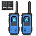 AWANFI Walkie Talkie 2 Pack 22 Channel Two-Way Radio Rechargeable Walkie Talkie for Adults Kids Boys(Blue)