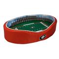 Red/Black Georgia Bulldogs 23 x 19 x 7 Small Stadium Oval Dog Bed