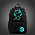 Sivheart Anime Luminous Backpack Noctilucent School Bags Daypack USB Chargeing Port Laptop Bag Handbag For Boys Girls Men Women Black/Gray