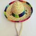 Oaktree-Pet Woven Straw Hat Dogs Adjustable Sun Hat Mini Straw Sombrero Hats Mexican Hats