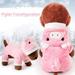 Winter Pink Coral Fleece Warm Dog Clothes Cute Costume Pet Coats Hoodies Four Feet Jumpsuit for Small Medium Dogs Cats
