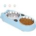 Large Dog Bowls & Mat Set - Large Capacity Removable Stainless Steel Bowl Set in a Stylish No Mess No Spill Non Skid Silicone Mat. Food & Water Bowls for Medium to Large Dogs