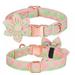 Dog Collar Personalized Nylon Pet Dog Collar With Removable flower bowtie Flower Plaid Pet Walking Collars For Small Medium Large Dogs Pet Accessories