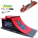 Mini Finger Toy Skateboard Park Ramp Kit Fingerboard Half Pipe Ultimate Parks Training Props Accessories for Kids Adult (Style C)