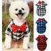 Walbest Plaid Puppy Shirts with Bow Tie Dog Buffalo Shirt Pet Christmas Sweatshirt Bow Dog Shirt Outfit for Birthday Party Small Dogs Cats Holiday Photo Wedding Supplies(Red S)