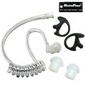 MaximalPower Clear Coil Tube Earbud and Left & Right Black Earmold Combo for for Walkie Talkies & 2-Way Radios headset and headphones