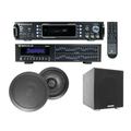 Home Theater Bluetooth Receiver+EQ+ (2) Black Ceiling Speakers+8 Subwoofer