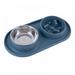 Slow Feeder Dog Bowls 2 in 1 Stainless Steel Dog Food and Water Bowls For Small Medium Breed Size Dogs