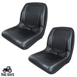 Two (2) Black High Back Seats for Bobcat 2200 2200D P#: 102707301CC 103267001CC