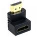 HDMI 90 Degree and 270 Degree Right Angle Male to Female Adapter 3D&4K Supported
