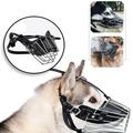 Cheers.US Dog Muzzle Mask Adjustable Leather Straps Dog Mouth Breathable