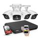 SANNCE 8 Channel 1080p 5-in-1 Security Camera System with 4pcs Wired Surveillance Cameras with 100 ft Night Visionï¼Œ4TB Hard Drive