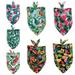 7PCS Summer Triangle Dog Bandana Hawaii Dog Bandana Flamingo Triangle Pet Bibs Reversible Dog Scarf Adjustable Washable Pet Kerchief