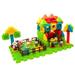 PicassoTiles 100pcs Hedge Hog Building Blocks Tiles Farm Theme Set w/ Animal Figures Multicolor