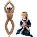 EcoBuddiez Tree Huggers - Sloth from Deluxebase. 28 inch Hanging Stuffed Animals made from Recycled Plastic Bottles. Eco-friendly cuddly plush toy and perfect cuddly gift for kids.