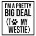 Dog Shirt Westie Paw Print Funny Pet Love Wall Decals for Walls Peel and Stick wall art murals Black Small 8 Inch