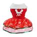 Dog Dress Holiday Christmas Theme Bling Dog Dresses Doggie Outfits Santa Snowman Skirts Girl Dog Clothes for Dogs
