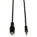 3PK Tripp Lite TRPP311006 3.5mm Mini Stereo Audio Extension Cable for Speakers and Headphones (M/F) 6 ft