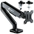 GearIT Single Monitor Mount (Up to 32 Inch 19.8 lbs) Desk Stand Mount for LCD LED Monitor Fully Adjustable Articulating Gas Spring Arm with Quick Release (Tilt Swivel Rotate) Vesa 75 100