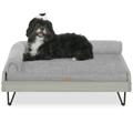 TailZzz Asher Wooden Pet Bed with Mattress | Small to Medium Pet Bed with Mattress | Elevated Pet Bed | Greenguard Gold Certified Wooden Pet Bed